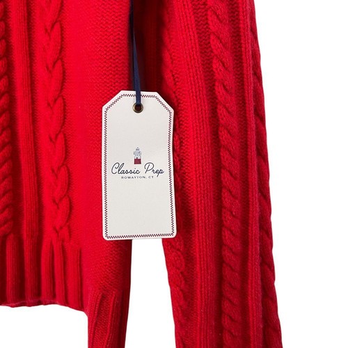 NWT Classic Prep Childrenswear Red Cable Knit Sweater 12 - Picture 2 of 6