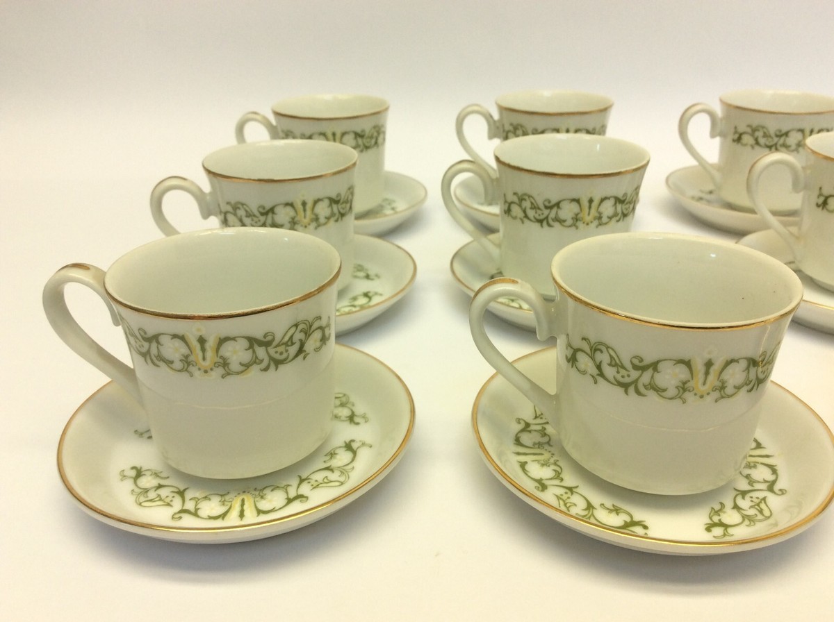 Set of Bell Flower Fine China 2999 Japan Demitasse Espresso
