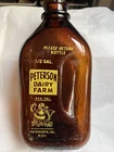 VTG Amber Glass 1/2 Gallon Milk Bottle Peterson Dairy Chatsworth, California #6F
