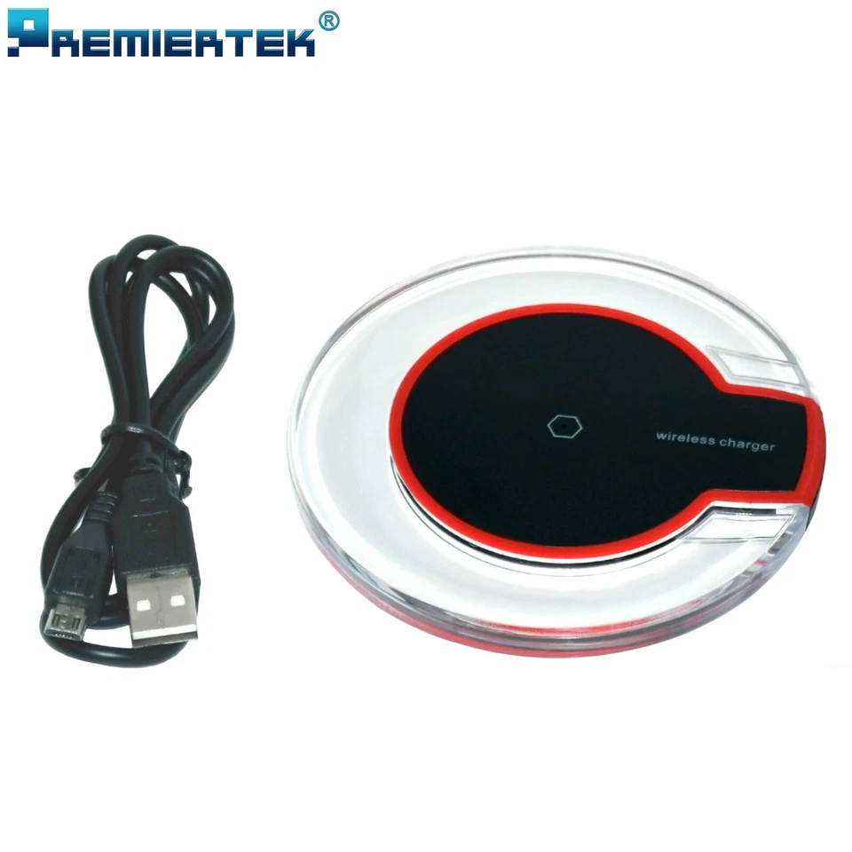 Qi Wireless Charger Charging Pad iPhone X 8 XS Max XR Samsung S8 S9 Black - Image 3 of 4