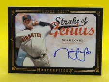 Noah Lowry 2008 UD Masterpieces Stroke of Genius AUTOGRAPH #SG-NL