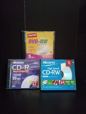 Lot Of Memorex High Speed CD-RW/R Discs And DVD-RW NEW NEVER USED SHELF00G