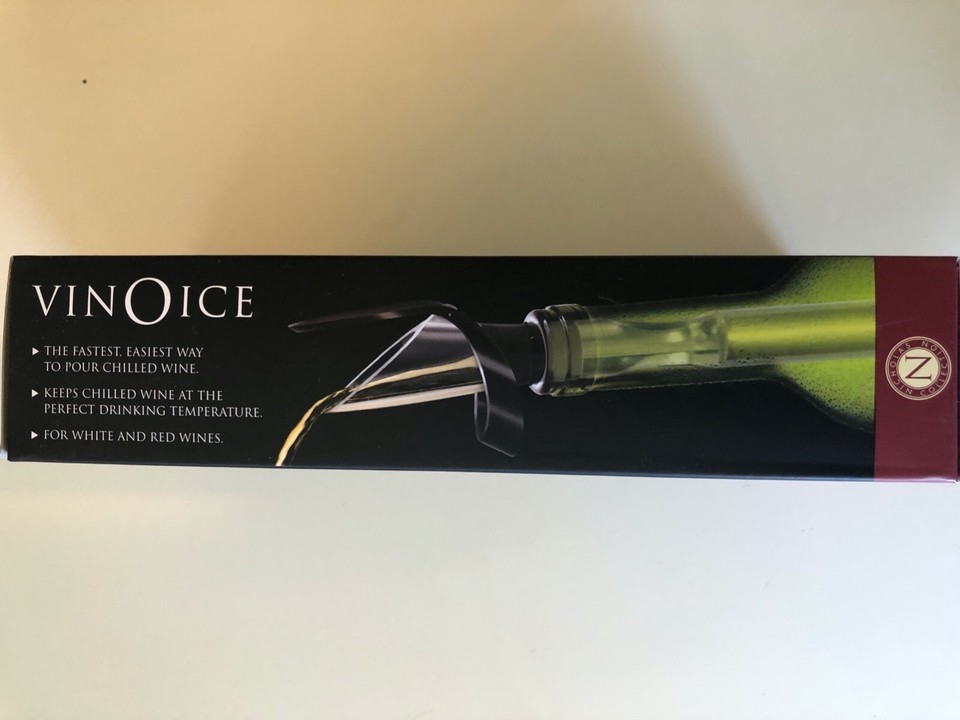 NEW CORK POPS VINOICE Wine Bottle Pourer with gravity lid & chill