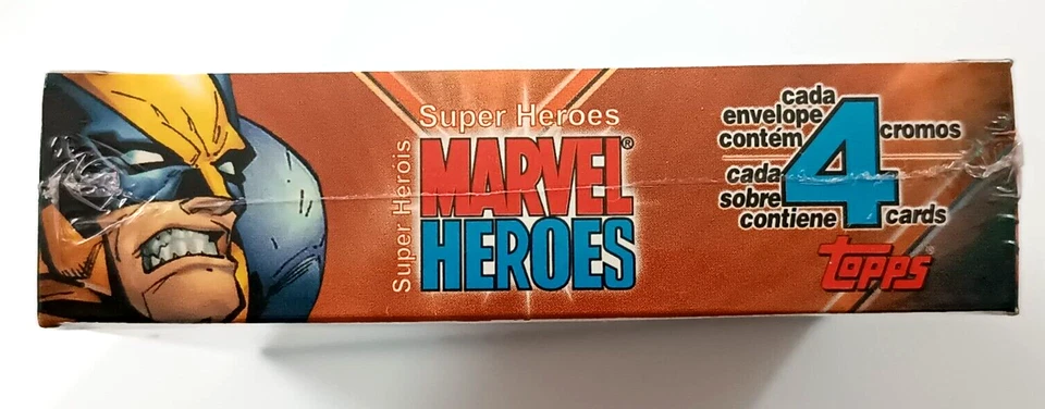 Tarjetas Marvel Heroes 2001 Topps Brasil - Caja (paquete de 24 sellados) Spider-Man X-Men Foto 2 de 4