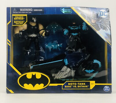 DC Comics Spin Master MotoTank Bane vs Batman 1st Edition 4'' Figures. Free Ship!