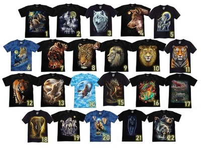 Herren Damen 100% Baumwolle TShirt mit Tier Krafttier von Rock Eagle Rock Chang