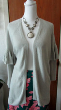 NWT EXPRESS LADIES RUFFLED SLEEVE CARDIGAN SWEATER SIZE M -L B44 L3