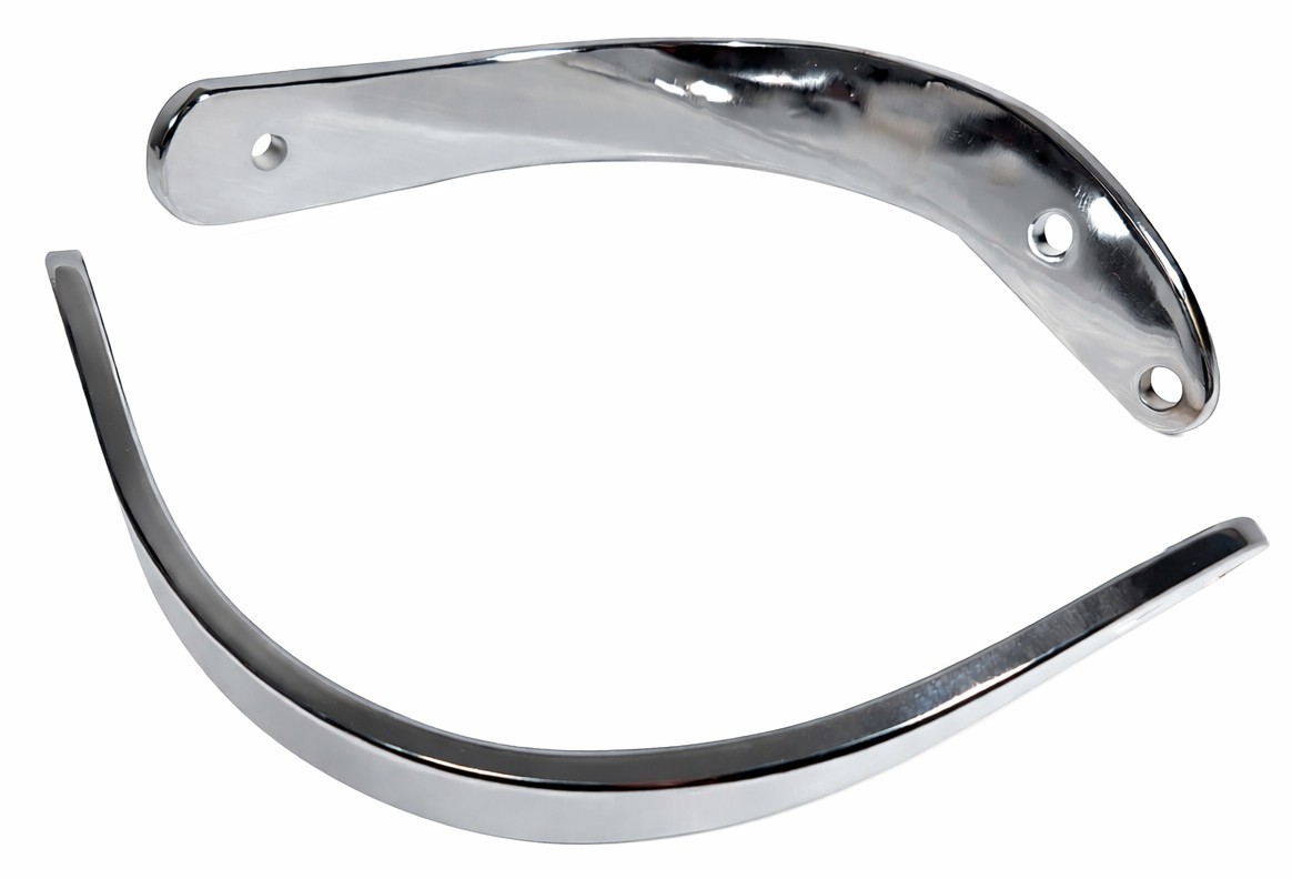 BRAND NEW 1932 FORD FRONT CHROME BUMPER BRACKETS,PAIR,STEEL,OEM REPLACEMENT