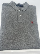 Polo Ralph Lauren Men Classic Fit Short Sleeve Heather Gray Polo Shirt Size XL