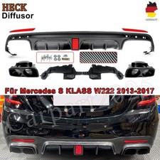 Für Mercedes W222 S63 S65 18-20 Carbon Color Heckdiffusor Auspuff Diffusor Lippe Für Mercedes W222 S63 S65 18-20 Carbon Color Heckdiffusor Auspuff Diffusor Lippe