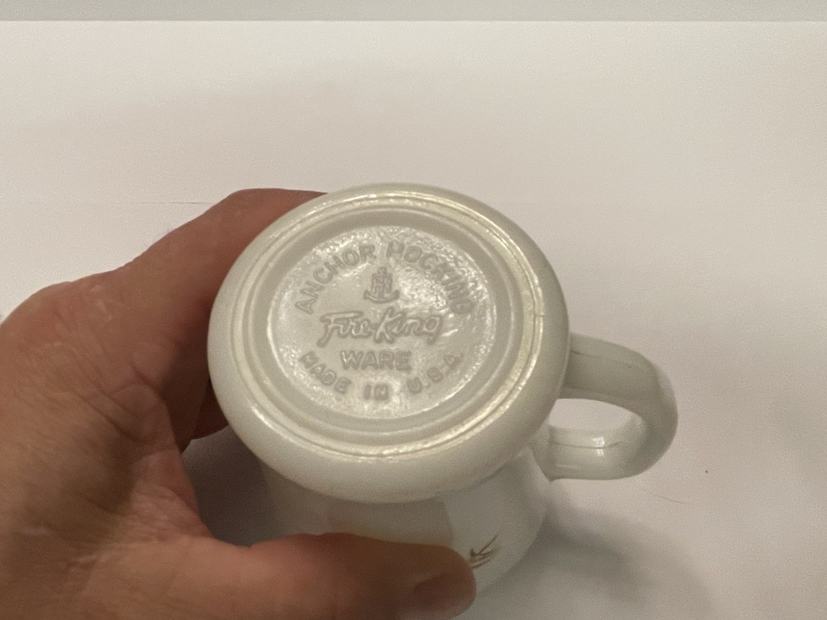 Set of 3 Mint HTF Rare Fire King Anchor Hocking D-handle Wheat Mug