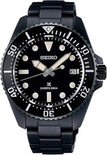 SEIKO PROSPEX SBDJ065 Solar Black Diver Scuba Waterproof to 200m Men's Watch