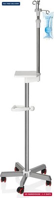 IV Pole with wheels, Adjustable 57''-79'' Height