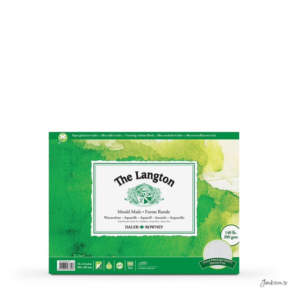 Daler-Rowney Langton Watercolour Paper Block 12x16in 300gsm Cold Pressed Art ...