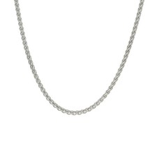 9ct White Gold 18" Spiga Chain