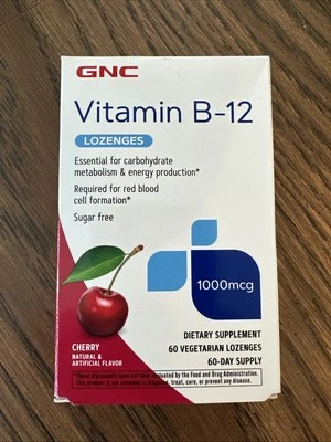 GNC Vitamin B-12 1000mcg - Cherry, 120 Lozenges| Supports Energy Production  8/25 | eBay