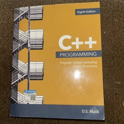 C++ Programming: Program Design Including Data Structures 8th Edition