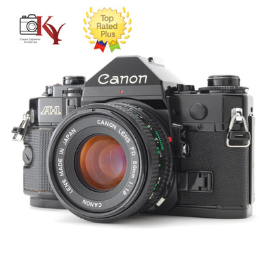 [ MINT ] Canon A-1 SLR 35mm Film Camera Body New FD 50mm f/1.8 NFD From JAPAN