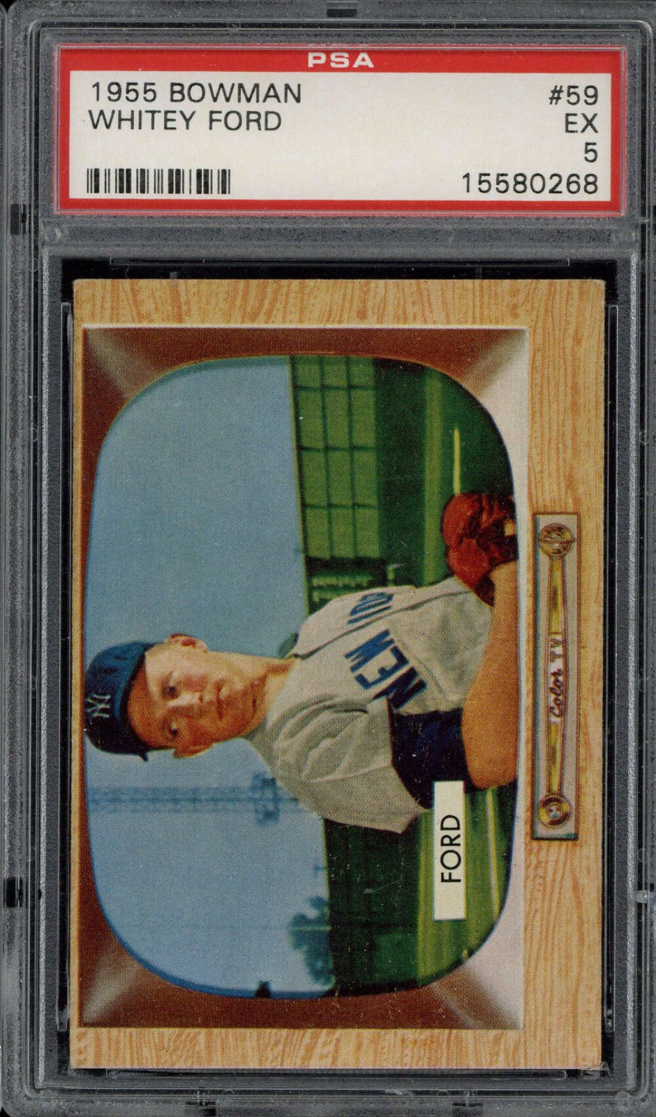 1955 Bowman #59 Whitey Ford Yankees PSA 5 EX