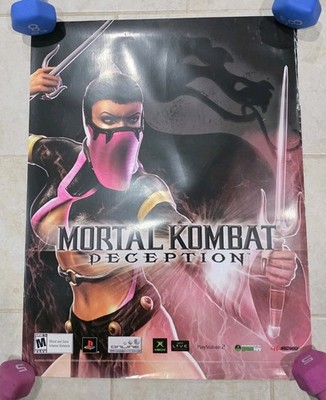 Mortal Kombat Deception Store Display Promo Poster 22 X 28 Mileena Xbox PS2 Rare