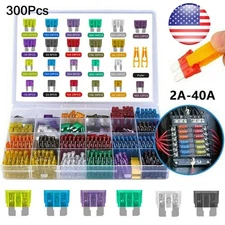 300Pcs Car Blade Fuse Assortment Assorted Kit Blade Set Auto Truck Automotive