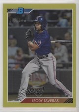2020 Bowman Heritage Chrome Prospects Yellow Refractor 21/75 Leody Taveras 0cc9