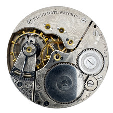 Antique 16s 1914 Elgin 17 Jewel Mechanical Hunter Pocket Watch Movement 386 USA