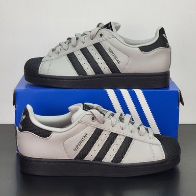 Adidas Superstar Men's Size 10.5 Athletic Shoes Black Gray Footwear Sneakers