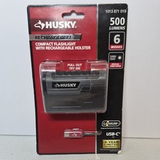 Husky 500 Lumens LED Compact Flashlight W/ Re...