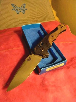 BENCHMADE  615  Mini-RUCKUS  (Micarta/G10/s30v)  BLACKWOOD        New!  