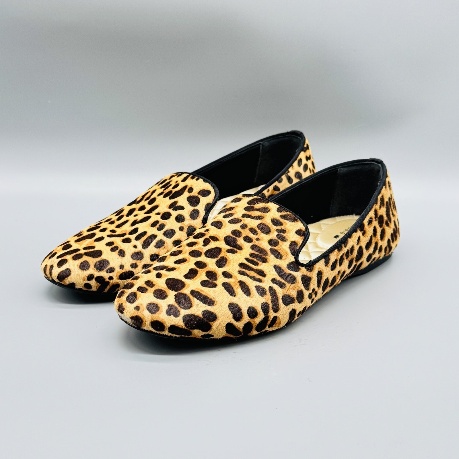 SAOLA Scarpe Birdies donna 8 mocassini stampa leopardata capelli di vitello slip on suola piatta trapuntata