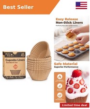 200pcs Standard Cupcake Liners for Baking, Muffin Liners Non-stick, Natural