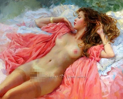 Sleeping Beauty Nudes Oil painting Wall art Decor Giclee Printed on canvas P1015