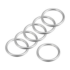 316 Stainless Steel Round Welded Circle O-Ring 20mm 0.79" ID 4mm Thickness 6pcs