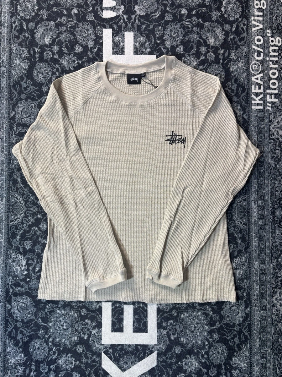 Stussy Raglan Bone Thermal Waffle Size XL NWT | eBay