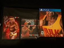 Pacchetto PS4 carta firmata HULK HOGAN WWE 2K15 edizione Hulkamania *no gioco/no Funko