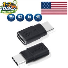 USB C Extender Adapter Set 2 Pack - Quick Charge  Data Transfer, Matte Finish