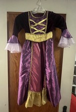 Purple Gold Princess Queen Royal Costume Child Size 3-4 Dress Only