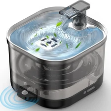 Cat Water Fountain:  Stainless Steel Cat Fountain for Drinking - Cordless