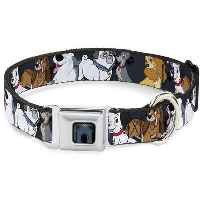 Dog Collar DYAMF-Dog House Black/Gray Disney Dogs 6-Dog Group Collag (US IMPORT)