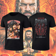 Roman Reigns OTC T-Shirt - Original Tribal Chief WWE Fan Gear Black Tee