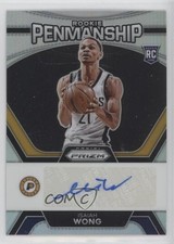 2023-24 Panini Prizm Rookie Penmanship Silver Isaiah Wong #RP-WNG Auto 0ij1