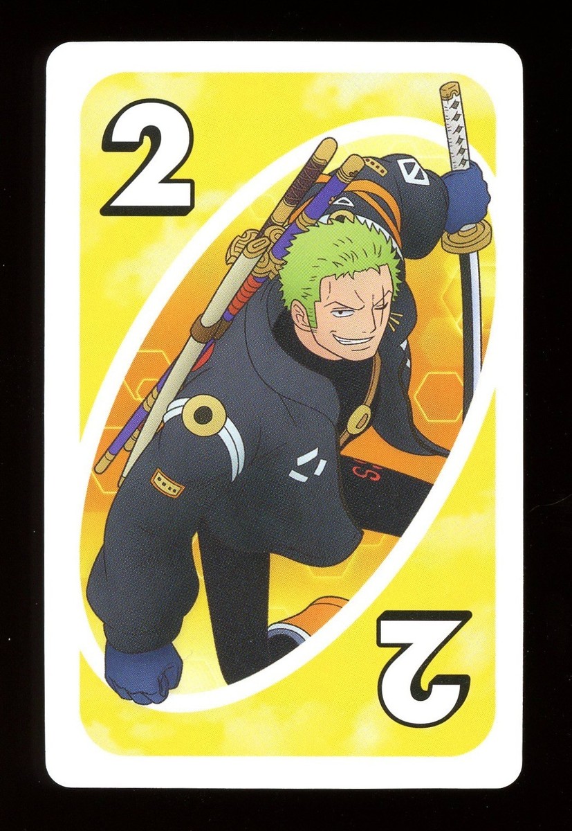Roronoa Zoro YELLOW #2 Card ONE PIECE Mattel Orig. Japanese UNO