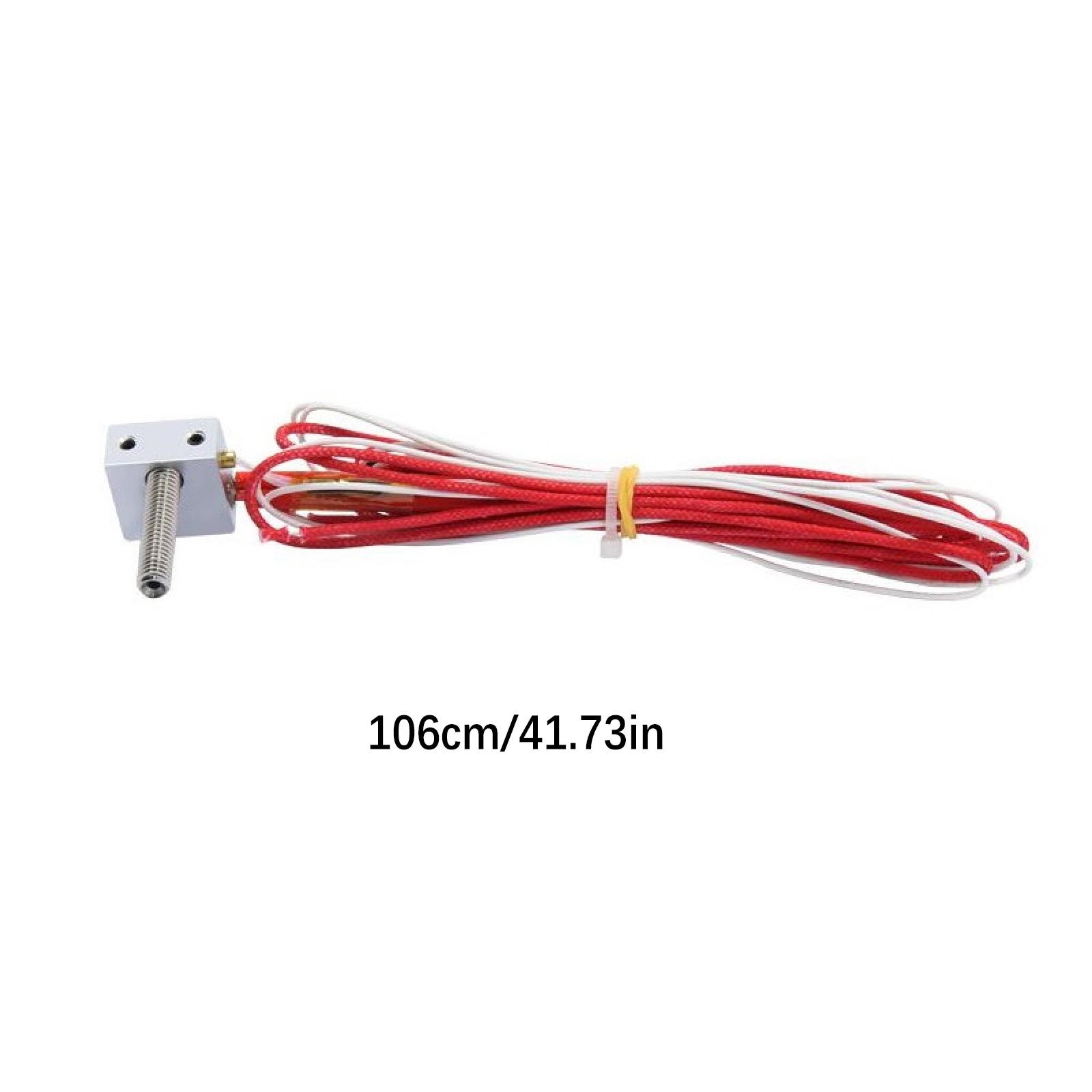 1.75mm to 0.4mm MK8 Nozzle Heating Block Thermistor Heating Tube Throat Tube Kit