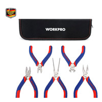 Workpro Mini-Zangen-Set 5-Teilig Schmuckzangen Organizer-Tasche