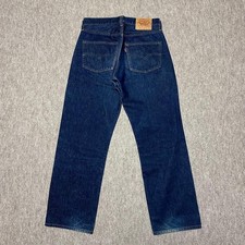 Levi's 501 555 Big E Valencia USA Reproduction Dark Indigo W32 Selvedge 90s Used