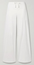 NWOT SKIMS Cotton-blend poplin wide-leg pants - Snow Size S Store Demo