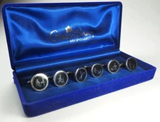 Fun Green Shag Mix and Match artisan cufflinks New in box