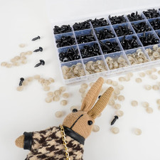 1000PCS Safety Eyes for Amigurumi, 3 Sizes 6Mm, 8Mm, 10Mm Black Plastic Saf...