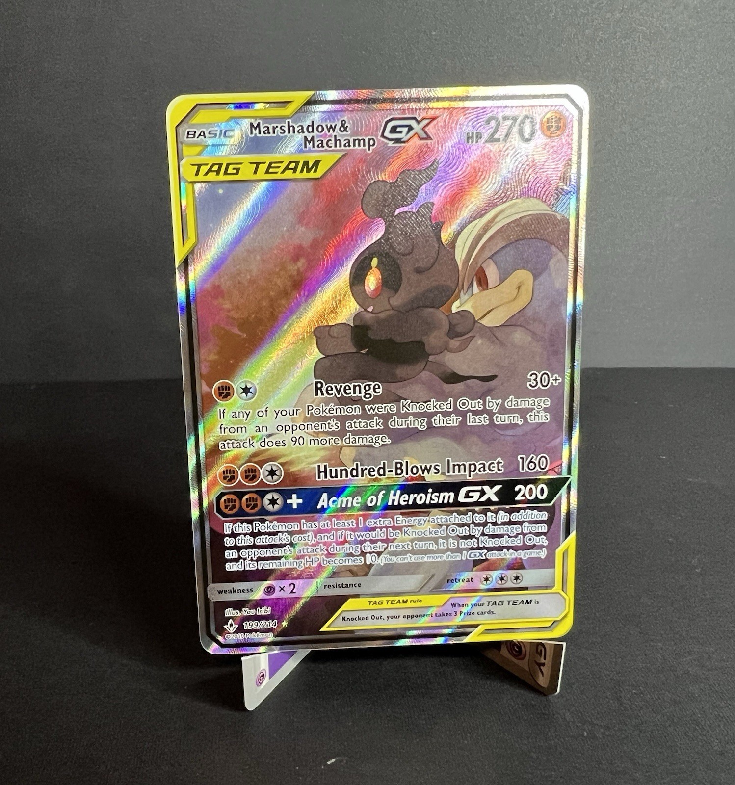 Marshadow & Machamp GX - 199/214 - Unbroken Bonds - NM - Pokemon